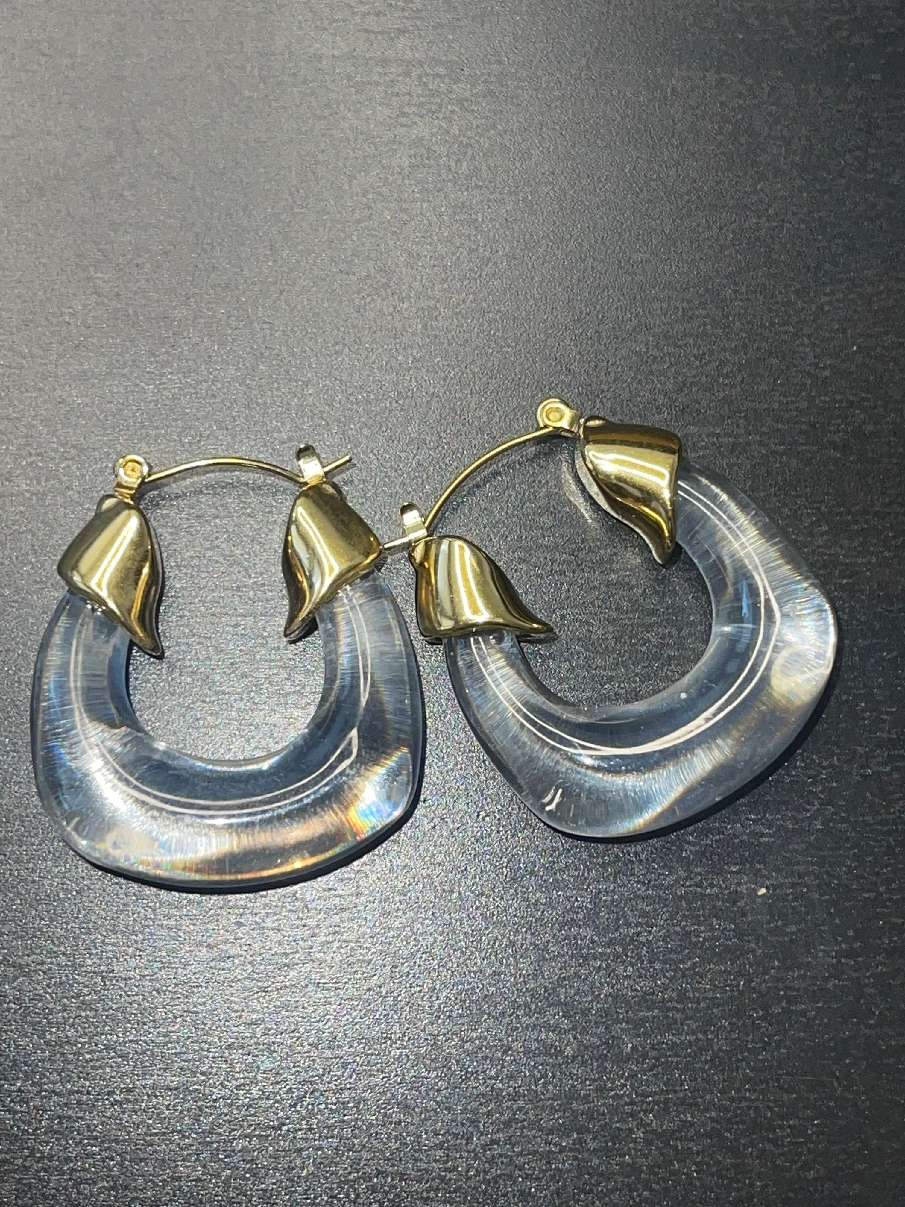 HEATHER classy resin hoops